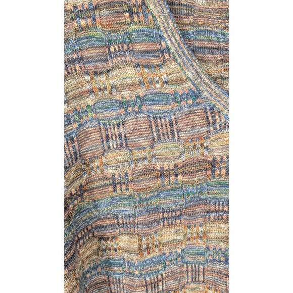 Vintage Raffi Linea Uomo Mens V-Neck Long Sleeve Y2K Sweater Multi Color Large - Picture 3 of 10